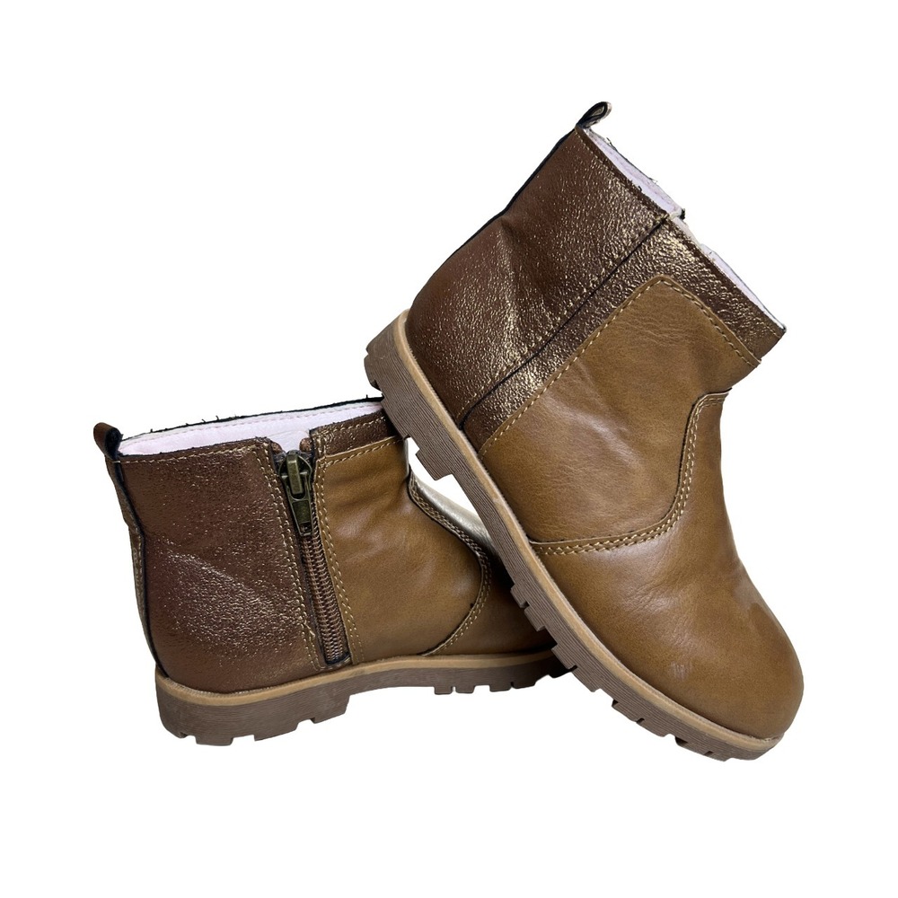 Nikita‎ Toddler Tan Metallic Ankle Boots 10M